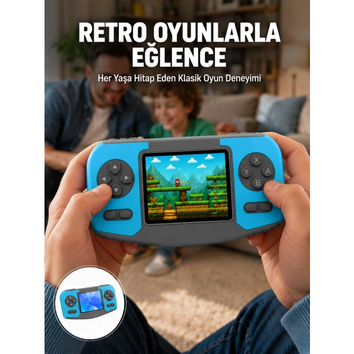 Mey İthalat® Mini Arcade Oyun Konsolu Hafif Taşınabilir Çocuk Hediyelik