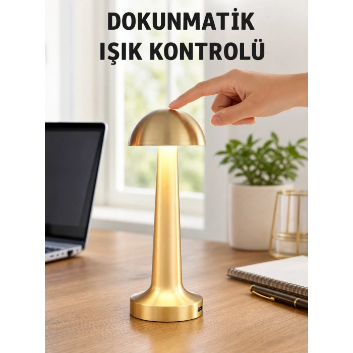 Mey İthalat® Modern Tasarım Şarjlı Masa Lambası – 1800 mAh Batarya Yeni Nesil