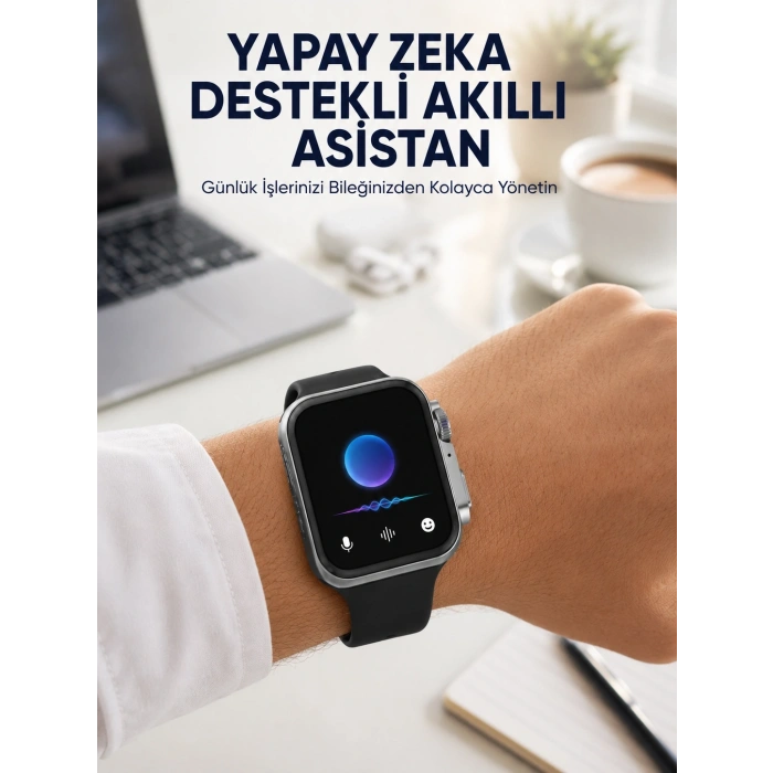 Mey İthalat® Modern Tasarımlı Akıllı Saat Uzun Pil Süresi ve Net Ekran Yeni Nesil