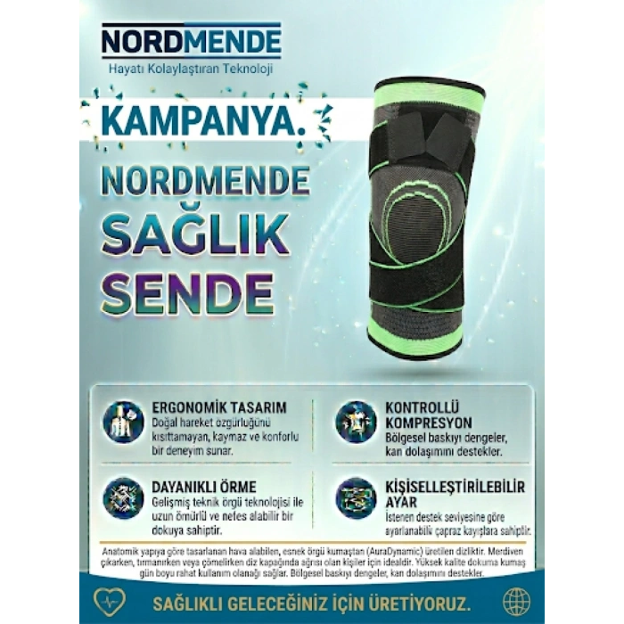 Mey İthalat®  Örgü Dizlik | Kontrollü Kompresyonlu Diz Destekleyici