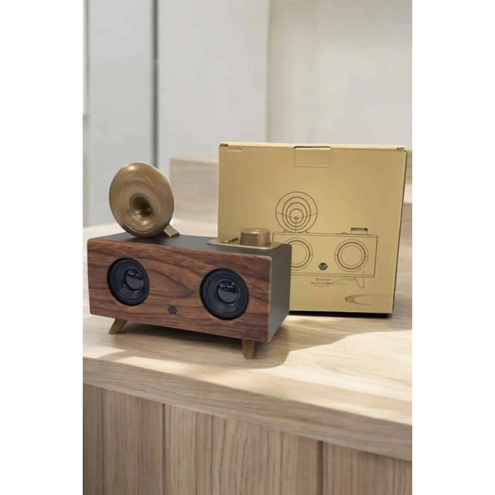 Mey İthalat® Nostaljik Görünümlü Bluetooth Bağlantılı Speaker