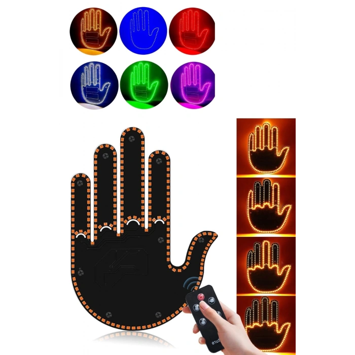 Mey İthalat® PARMAK LED AMBER RENKLİ IŞIK