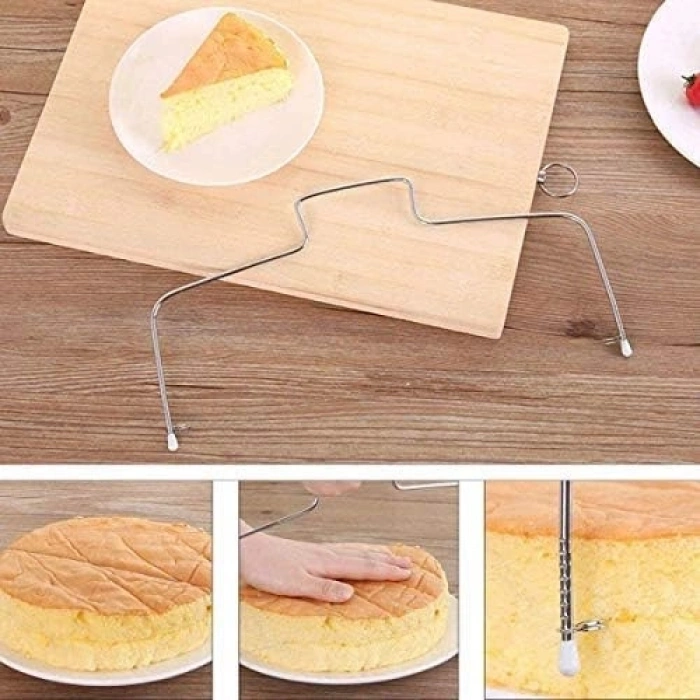 Mey İthalat® Paslanmaz Çelik Ayarlanabilir Pasta Dilimleyici