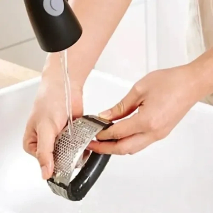 Mey İthalat® Paslanmaz Çelik Ergonomik Sarımsak Ezici Pres ve Doğrayıcı