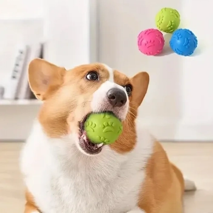 Mey İthalat® Pati Desenli Köpek Isırma Topu