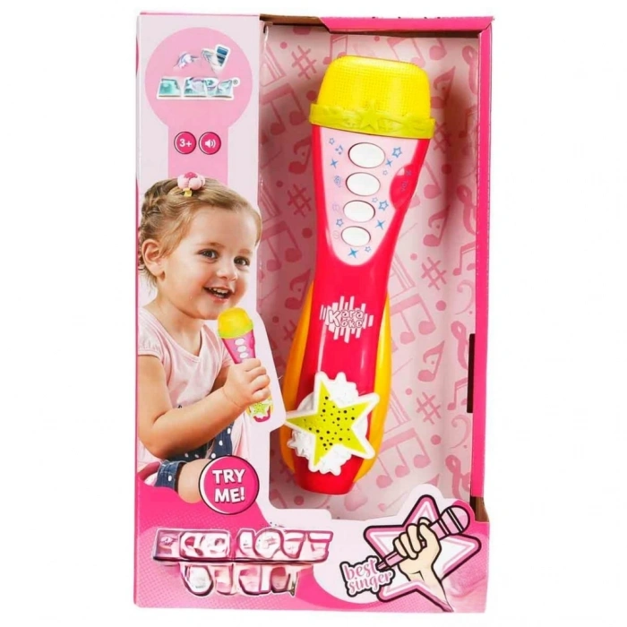 Mey İthalat® Pembe Karaoke Mikrofonu