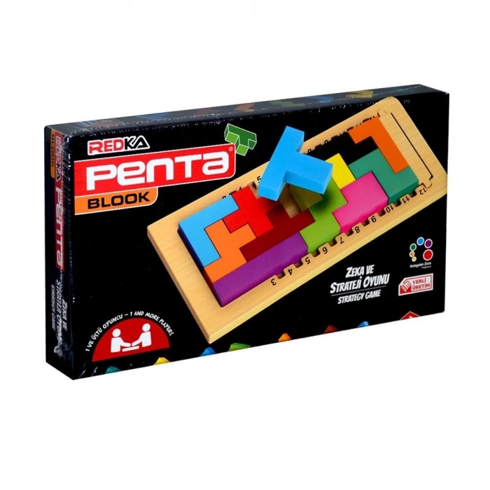 Mey İthalat® Penta Blook Ahşap Akıl Zeka Eğitici Oyuncak