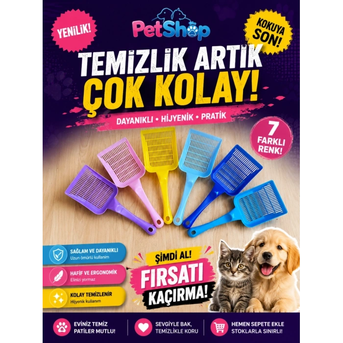 Mey İthalat® Petzoom Kedi Kumu Küreği
