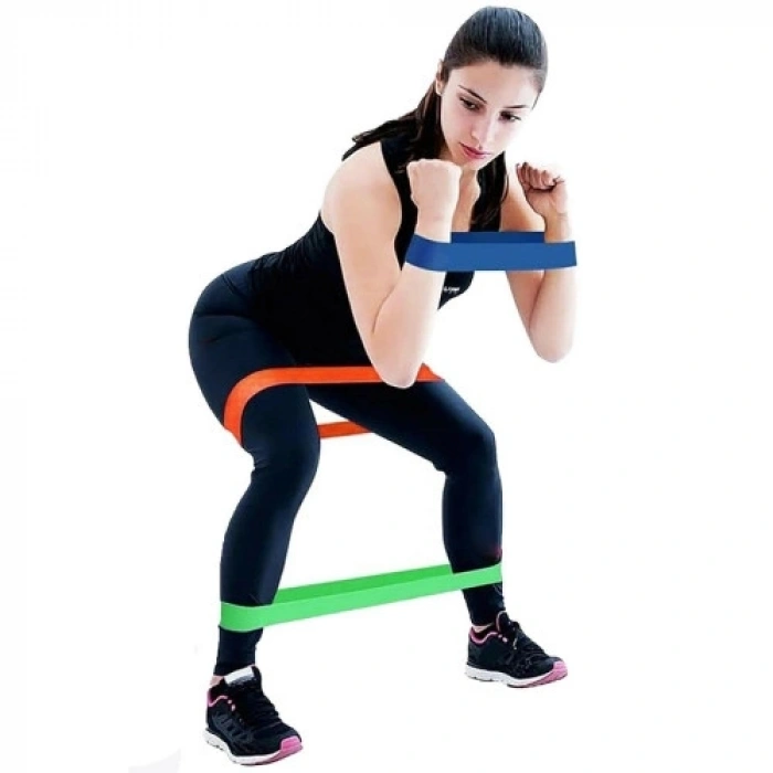 Mey İthalat® Pilates Squat Aerobik Direnç Lastiği 5 Li Paket