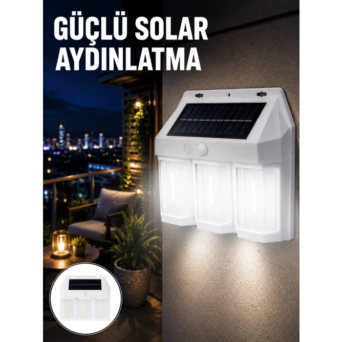 Mey İthalat® PIR Sensörlü Solar Lamba – Otomatik Şarj ve Gece Aydınlatma Yeni Nesil