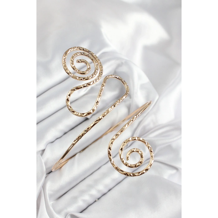 Mey İthalat® Pirinç Etnik Model Gold Renk Pazu Bileklik