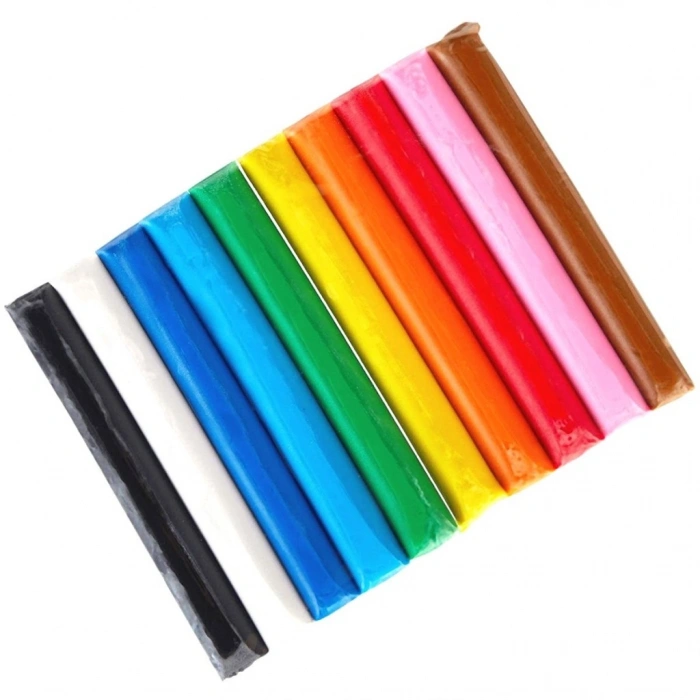 Mey İthalat®  Plasty Kurumayan Oyun Hamuru 10 Renk 200 Gr. 42173