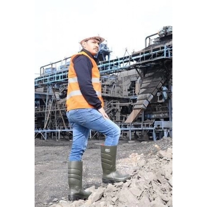 Mey İthalat® Pollyboot Vega 36 Numara Çelik Burunlu Çizme Poliüratan