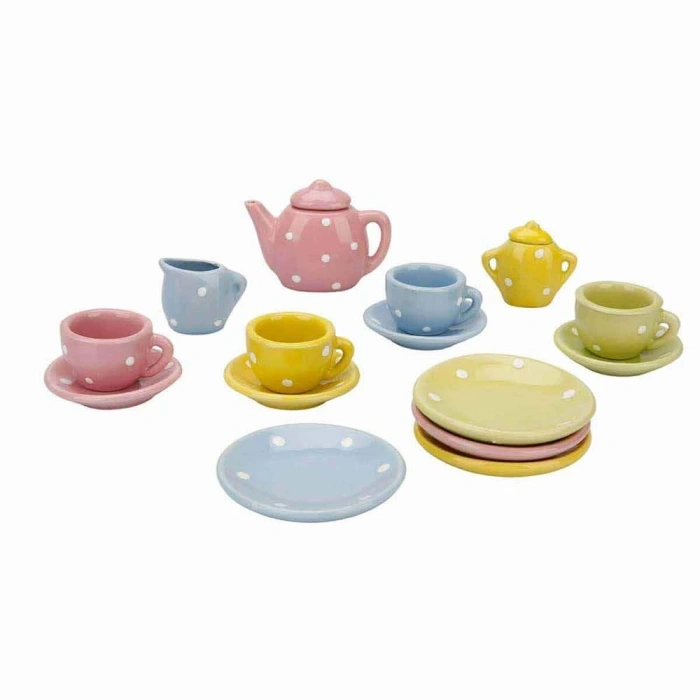 Mey İthalat® Porselen Çay Takımı 17 Parça 1 adet