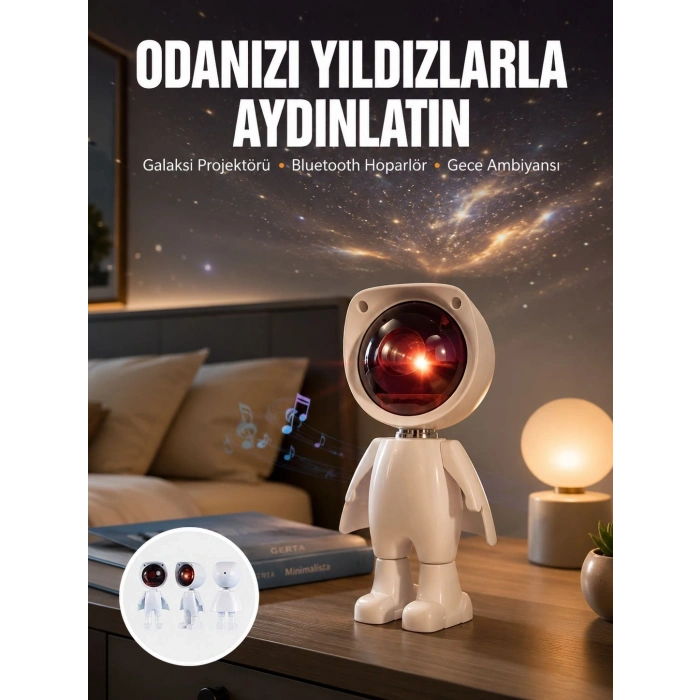 Mey İthalat® Projeksiyon Güneş Lambası Astronot Gün Batımı Projektör LED Işıklı Yeni Nesil