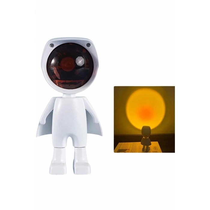 Mey İthalat® Projeksiyon Güneş Lambası Astronot Gün Batımı Projektör LED Işıklı Yeni Nesil