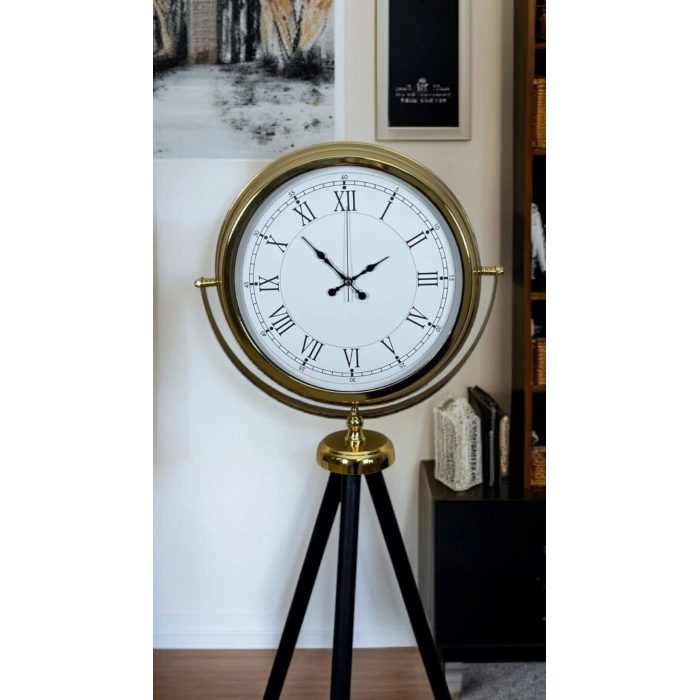 Mey İthalat® Regal Gold Tripod Ayaklı Saat