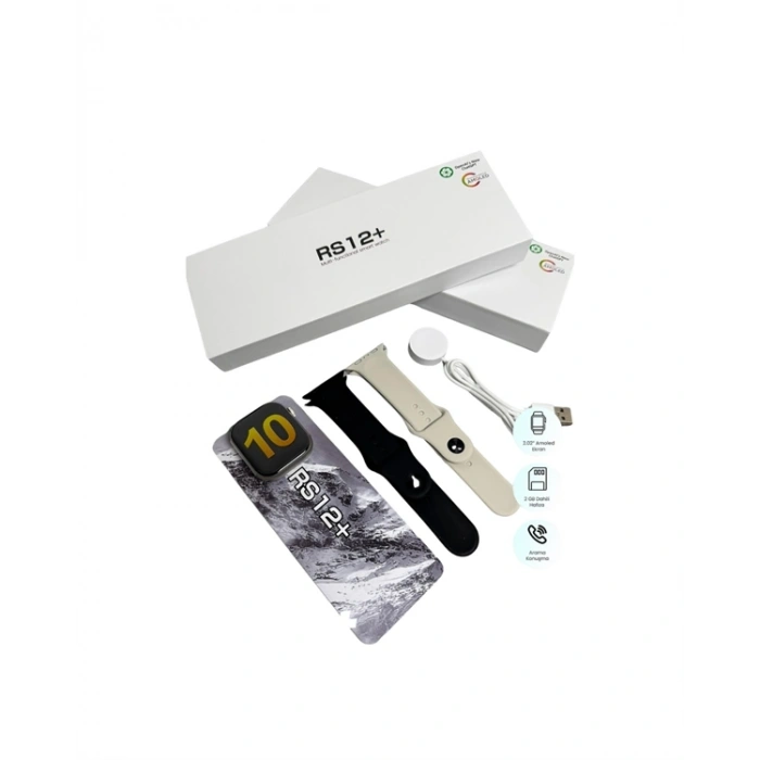 Mey İthalat® RS12 PRO+ 2025 Serisi Özel Üretim Full Ekranlı Akıllı Saat – Nabız ve Uyku Takibi, Bluetooth Arama, Garantili, Güçlü Batarya