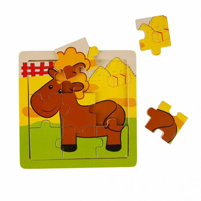 Mey İthalat® S00002907 PUZZLE ANIMALS 9 PCS 3 AST
