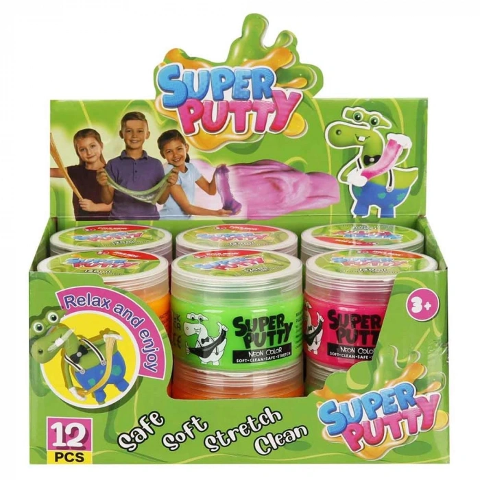 Mey İthalat® S00095823 SLİME SÜPER PUTTY NEON COLOR 120ML -SUN
