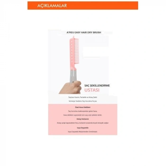 Mey İthalat® Saçlara Hacim Veren Kolay Şekillendirme Fırçası