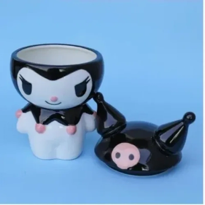 Mey İthalat® Sanrio Kuromi Kapaklı Kupa