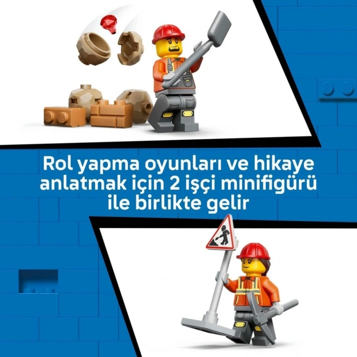 Mey İthalat® Sarı Kazıcı Yükleyici Yapım Oyuncağı 60480