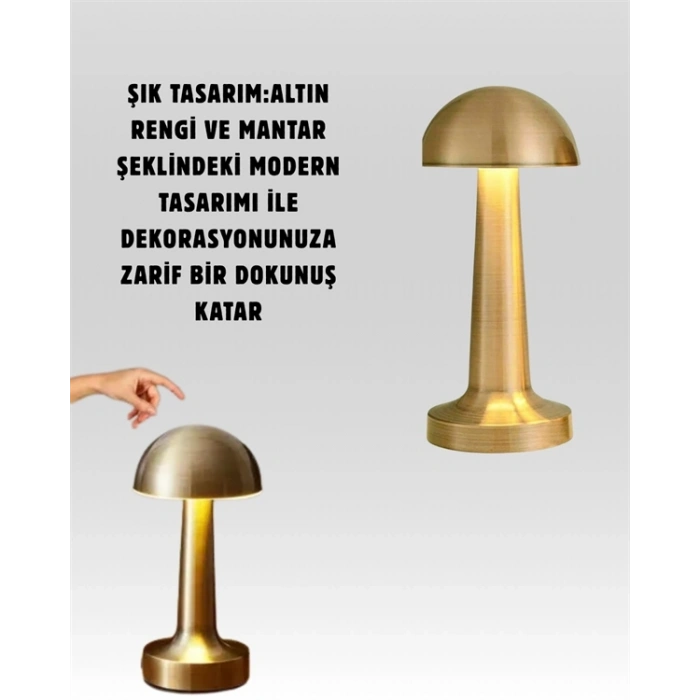 Mey İthalat® Şarjlı Dimmerli LED Masa Lambası – 4-8 Saat Aydınlatma Yeni Nesil