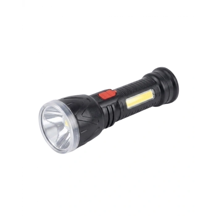 Mey İthalat® Şarjlı LED El Feneri 9 LED Güçlü Işık ve 4 Modlu Kullanım