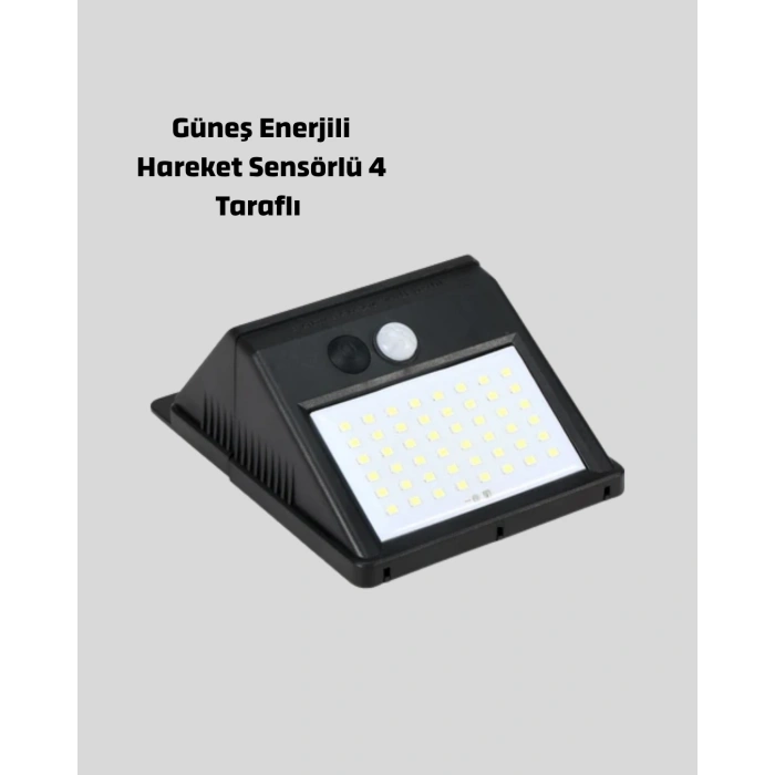 Mey İthalat® Sensörlü, Güneş Enerjili LED Duvar Lambası Bahçe ve Balkon Aydınlatma