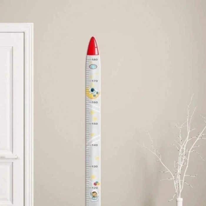 Mey İthalat® Sevimli Figürlü Çocuk Odası Boy Ölçer Sticker 180 cm