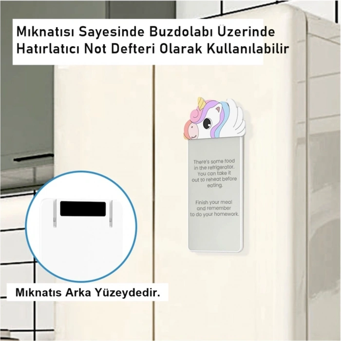 Mey İthalat® Silikon Figürlü Manyetik Mini Yazı Tahtası 5,5 - 14 cm