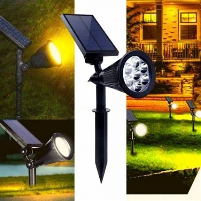 Mey İthalat® Solar 7W Kazıklı Bahçe Armatürü RGB
