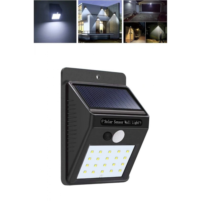 Mey İthalat® Solar Dekoratif Lambası Sensörlü Led Işık Bahçe Aydınlatma Yeni Nesil