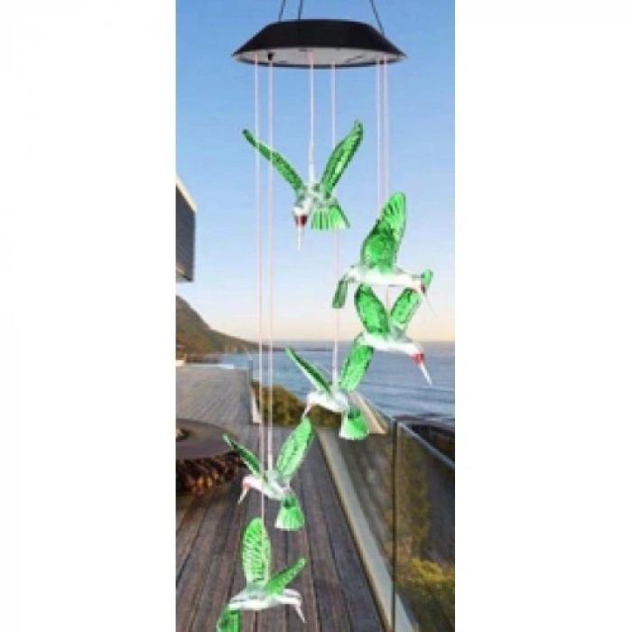 Mey İthalat® Solar Led Işıklı Kuşlu Bahçe Dekoru