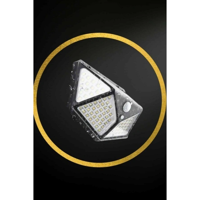 Mey İthalat® Solar Sensörlü Duvar Lambası Bahçe Lambası Parlak Beyaz Işık Suya Dayanıklı