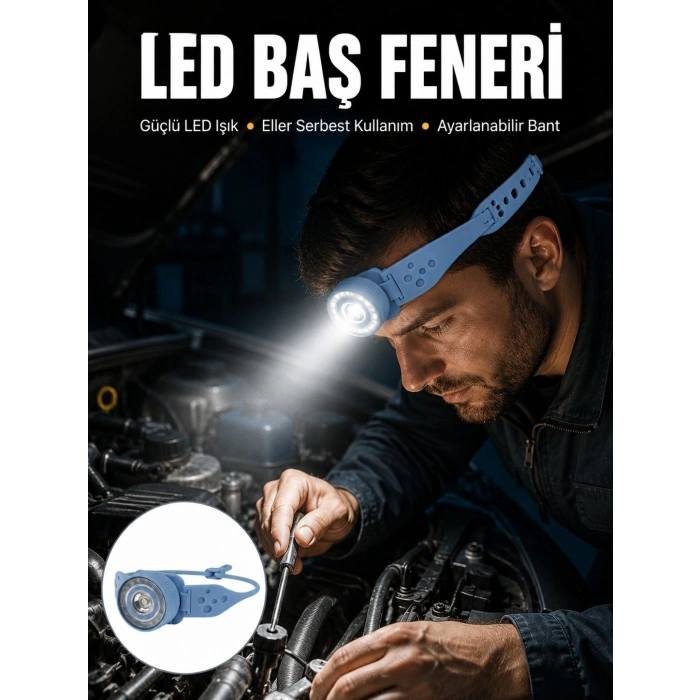 Mey İthalat® Suya Dayanıklı LED Kafa Lambası Outdoor Kullanım Yeni Nesil