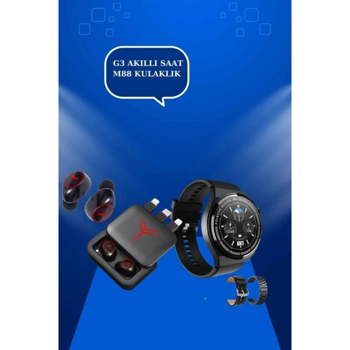 Mey İthalat® Ucuz Kaliteli Akıllı Saat ve Powerbank Bluetooth Kulaklık 5.1 Stereo ANC Özelliği