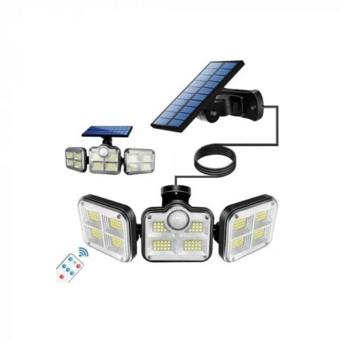 Mey İthalat® Uzaktan Kumandalı 122 Led Sensörlü Bahçe Lambası