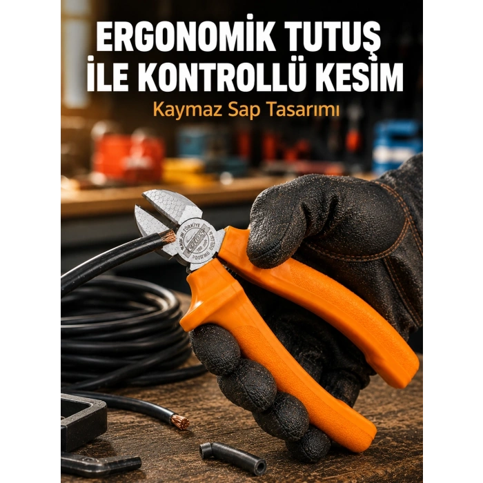 Mey İthalat® Yan Keski Dövme Çelik Güçlü ve Hassas Kesim Performansı