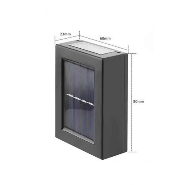 Mey İthalat® Yeni Model Solar Çift Taraflı Duvar Lambası Dekoratif Duvar Lambası Yeni Nesil