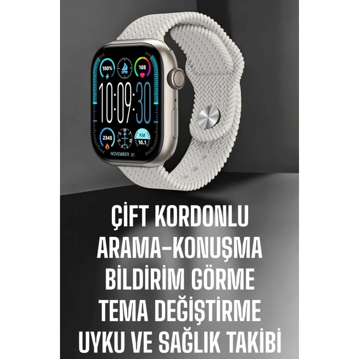 Mey İthalat® Yeni Nesil Akıllı Saat Arama Cevaplama GPS Takibi Adımsayar NFC Özelliği