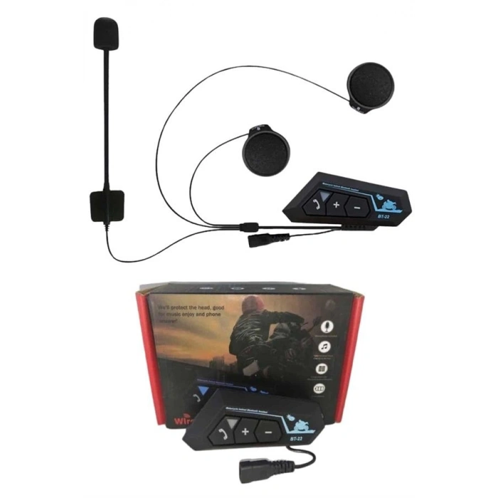 Mey İthalat® Yeni Nesil Dinleme Ve Konuşma Özellikli Intercom Kask Kulaklığı 5.0 Bluetooth