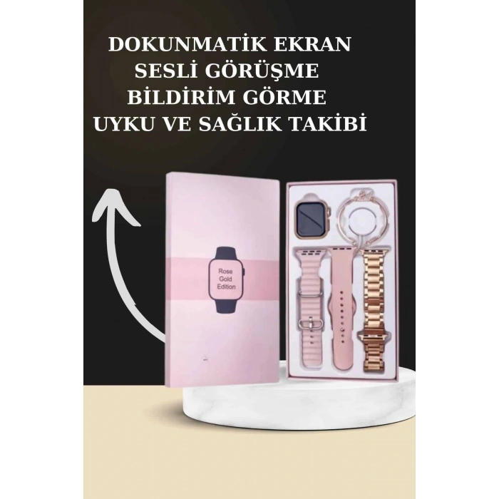 Mey İthalat® Yeni Nesil Kaliteli Akıllı Saat ve Kablosuz Bluetooth Kulaklık Yüksek Ses Kaliteli