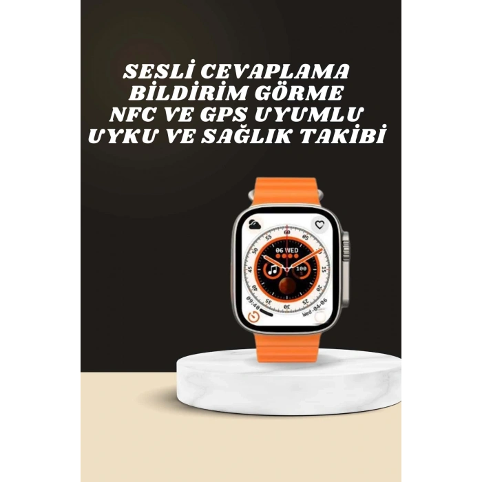 Mey İthalat® Yeni Nesil Ultra Akıllı Saat Adımsayar Uyku Takibi Nabız Sensörü