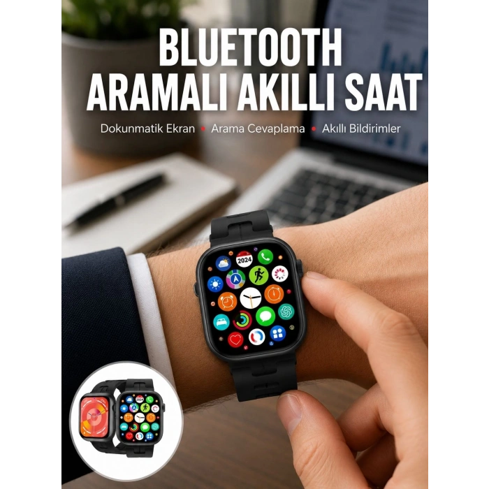 Mey İthalat® Yeni Seri Akıllı Saat Amoled Ekran Yüksek Çözünürlüklü 41 mm Kasa