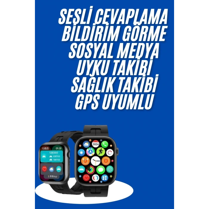 Mey İthalat® Yeni Seri Akıllı Saat Amoled Ekran Yüksek Çözünürlüklü 41 mm Kasa