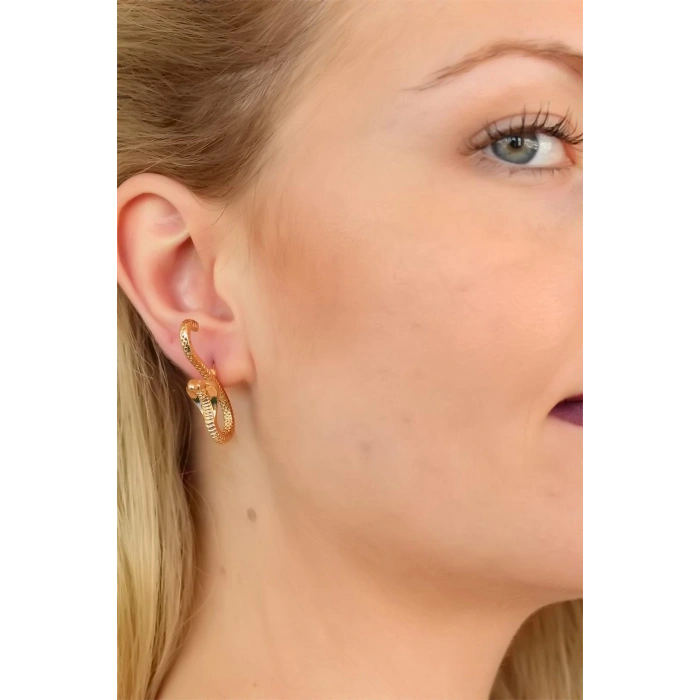 Mey İthalat® Yılan Tasarım Bayan Küpe