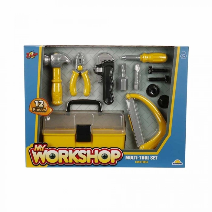 Mey İthalat® Zapp Toys My Workshop Çantalı Tamir Seti 12 Parça