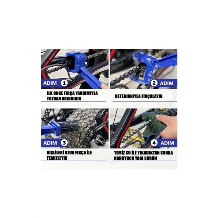 Motorsiklet  Bisiklet Zinciri Temizleme Fırçası Çift Taraflı